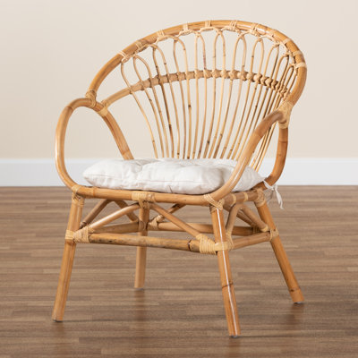 Benicia Modern Bohemian Rattan Dining Chair