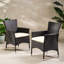 Chaises de salle à manger en osier PE 2 pièces Clémentine Multibrown