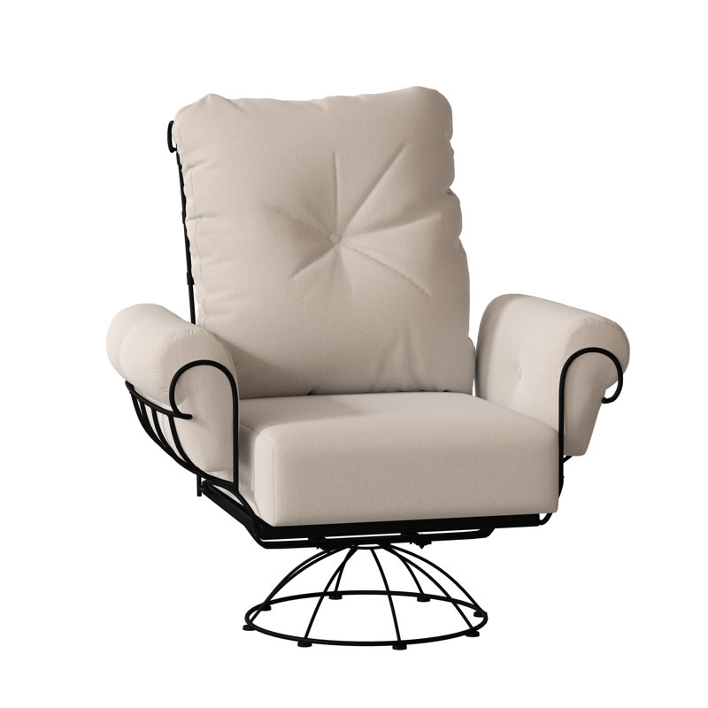 Terrace Outdoor Rocker Chair, Textured Black, Canvas Bird's Eye Sunbrella® Canvas