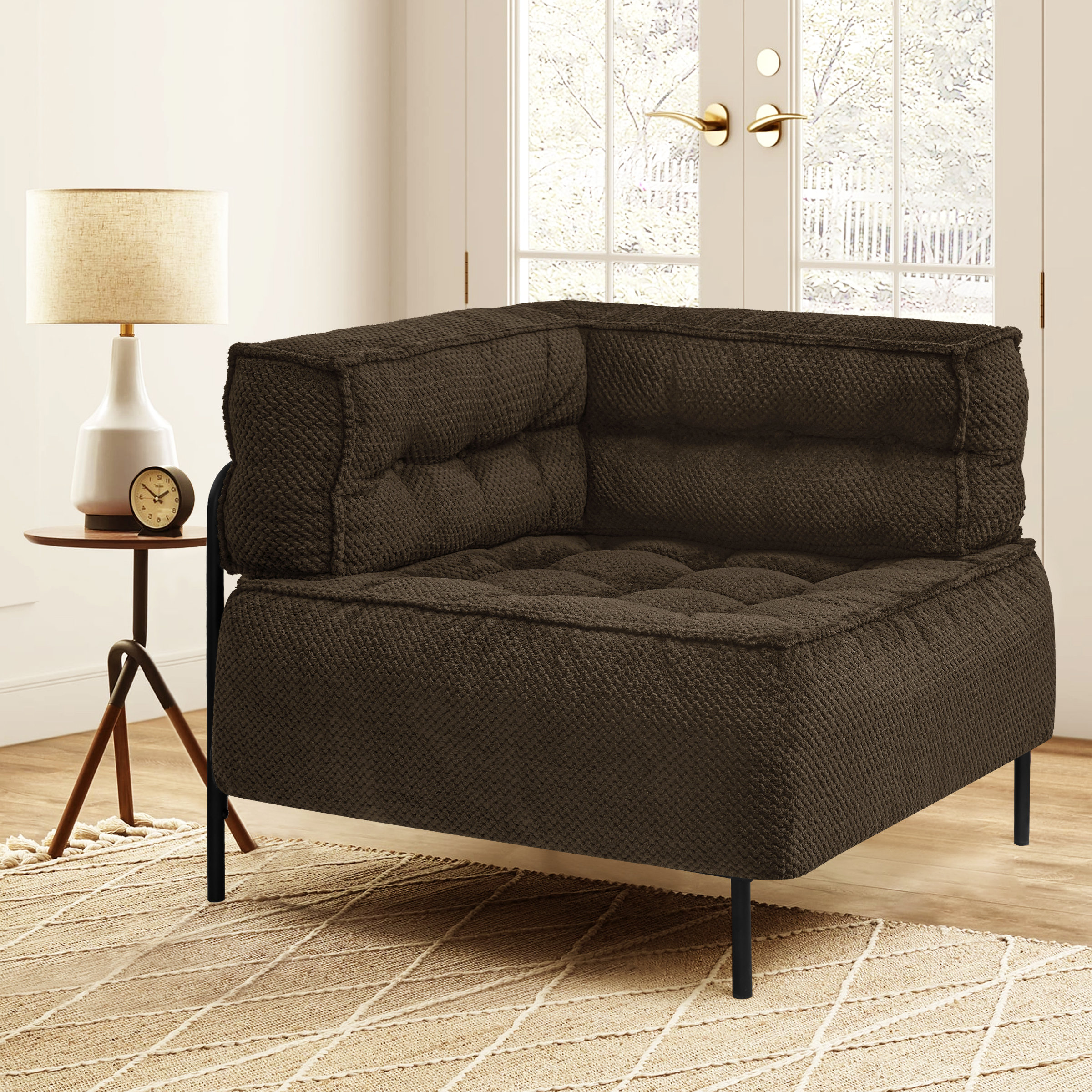 Wade Logan Birbal Upholstered Modular Sofa Corner Chair | Wayfair