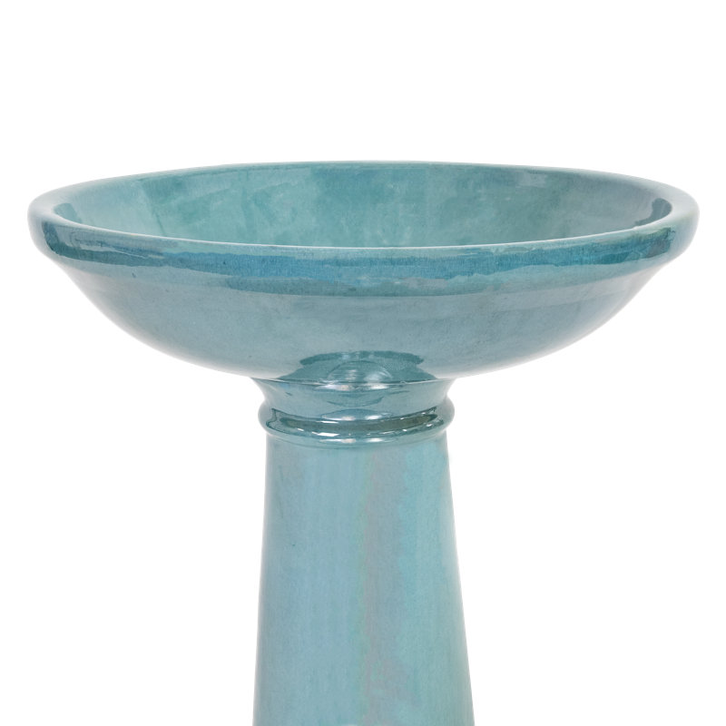 Calais Ceramic Bird Bath - Jade