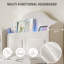 Lit plateforme tapissier simple en velours avec lumières DEL, tête de lit à oreilles et support à lattes de bois-590969730