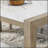 Tabitha 66-inch Rectangular White F faux Marble Top Dining Table, Light Oak Finish, Elegant and Durable