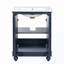 Meuble-lavabo autoportant avec rangement à fermeture douce et tablette et lavabo réglables-1813136971