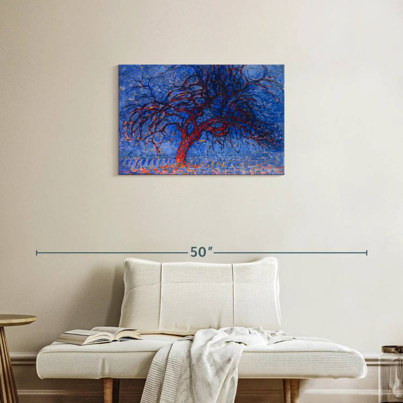 Harnek Avond le soir, l'arbre rouge, H 20 po x l 30 po