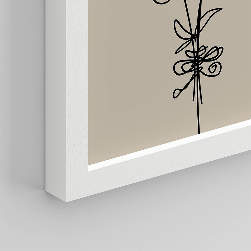 Henri Matisse Mid-Century Modern Shape Flower Market Pictures Framed Wall Art 6 Pieces Paper Print, 10" H x 8" W x 1" D