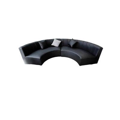 Black semi-circular arc negotiating sofa