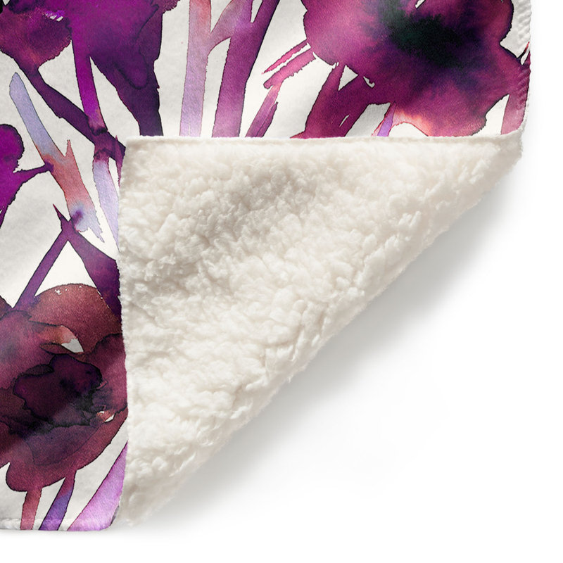 Couverture sherpa doux pensées idées de pétale, l 51 po x L 60 po