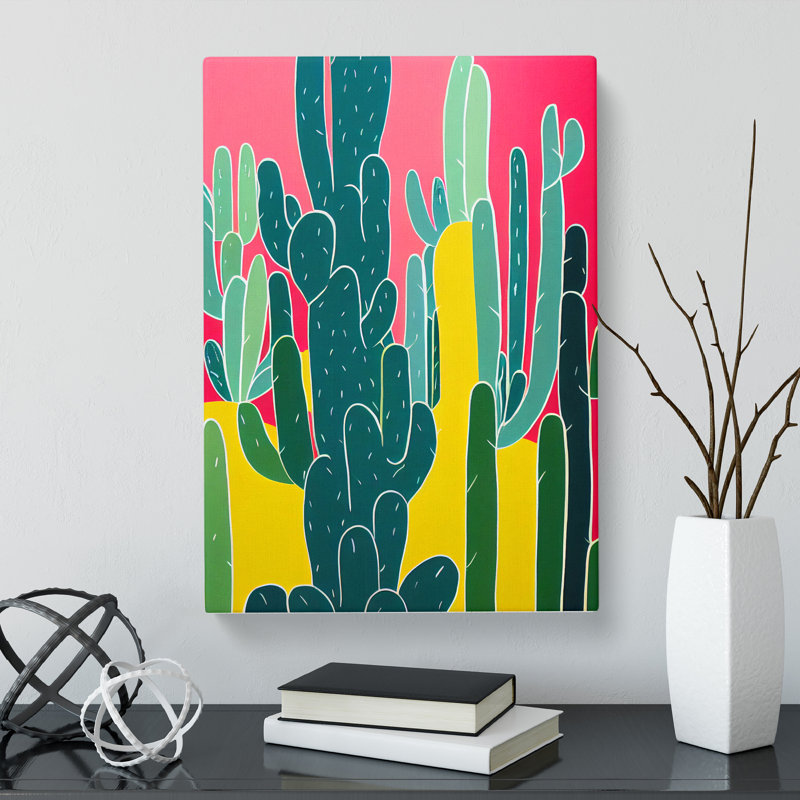 Cactus Cacti Pop Vol.3 - Wrapped Canvas, 50cm H x 35cm W x 3cm D