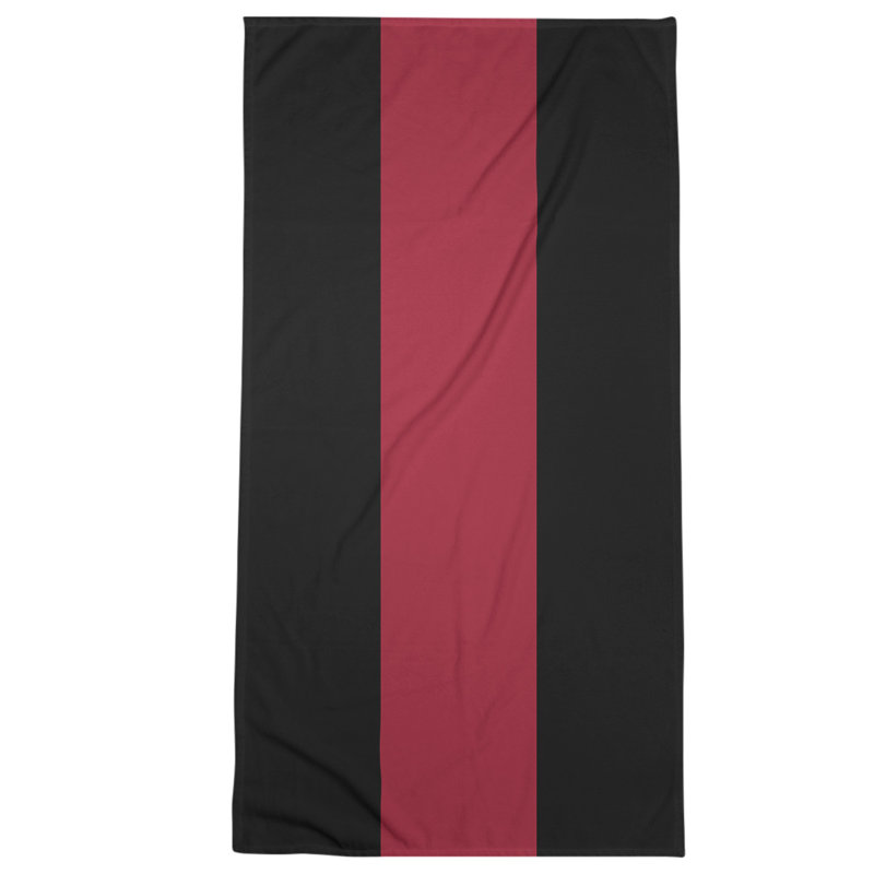 Bath Towel, Black/Red