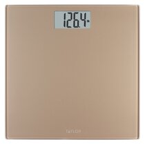 Taylor Digital Scales for Body Weight, Extra High 440 LB Capacity, Built in  Handle, Jumbo Blue Readout, Durable Platform, 13.0 x 12.0 Inches, Silver