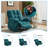 Oversized Manual Recliner Chair with Hidden Footrest, Upholstery Swivel 150° Recliner Ergonomic Design-2042847403
