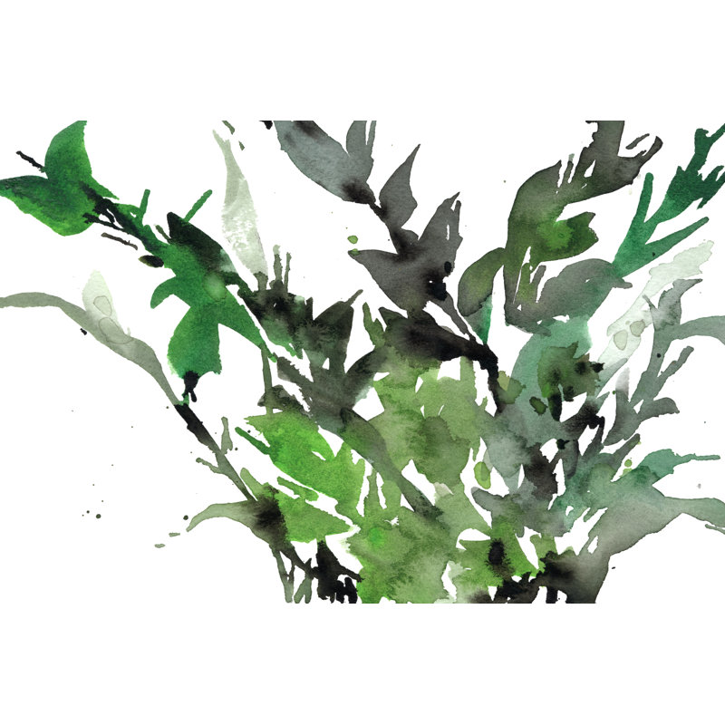 Just The Leaves I by Samuel Dixon - Painting on Canvas, 81 cm H x 122 cm W, Black Floater Frame