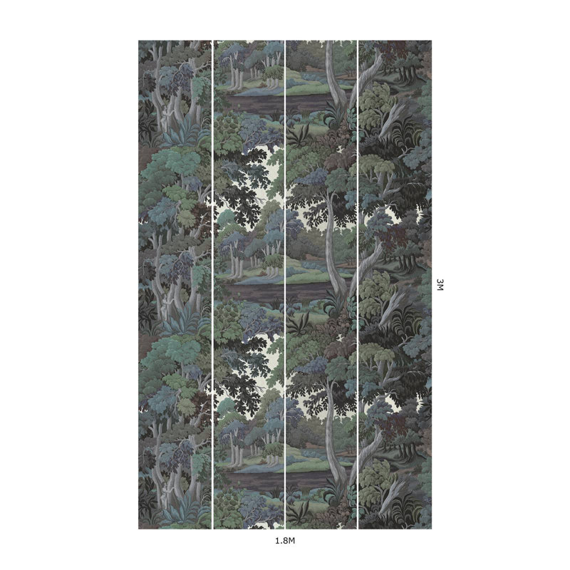 PLANTASIA Wallpaper - Amazonite 9'10" - full height wallpaper