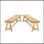Contemporary Acacia Wood Patio Bench with Poolside Seating (Set of 2)