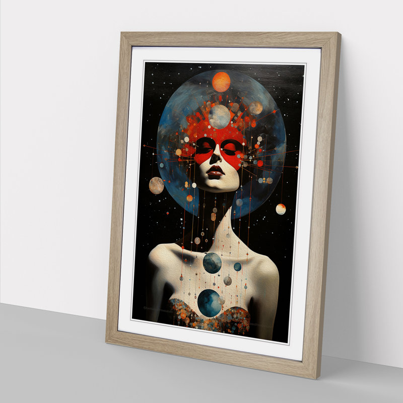 Universe Dadaism No.2 - Framed Print, 64cm H x 46cm W x 2cm D, Oak