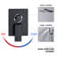 Ensemble de robinet de douche avec système de douche noir mat avec pomme de douche à haute pression de 12 pouces et robinet de douche à main en laiton et ensemble de garniture    
