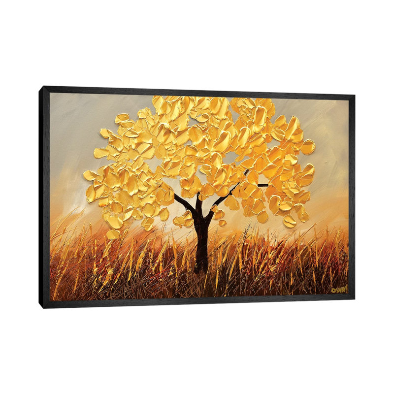 The Olive Tree by Osnat Tzadok - Painting on Canvas, 101.6 cm H x 66.04 cm W, Black Framed