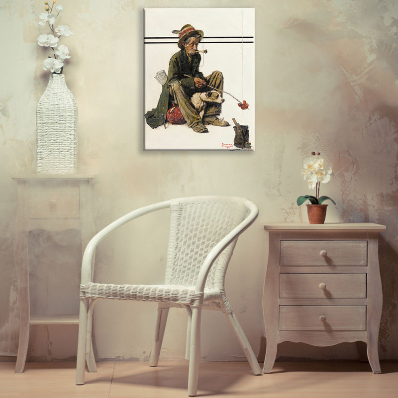 «Hobo Homeless» par Norman Rockwell, toile tendue avec châssis, H 24 po x l 17 po