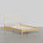 Mid-Century Modern Solid Wood Boucle Upholstered Headboard Bed Frame With USB & Type-C Port-123609752-123609753