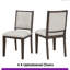 Ensemble de table de salle à manger extensible 5 pièces avec 4 chaises rembourrées, table de cuisine en bois et ensemble de chaises pour 4 à 6 personnes-1565020754