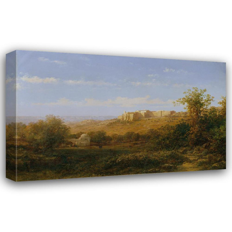 "Monastère à Bethléem" par Bernhard Fiedler - Art mural sur toile tendue avec châssis