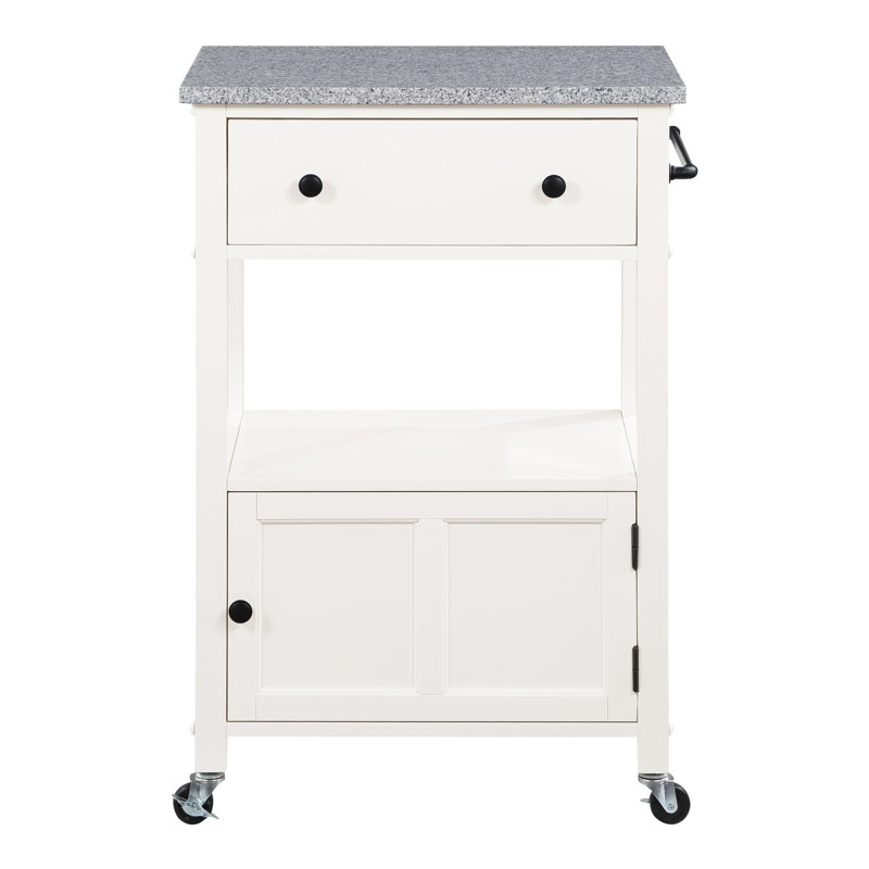 Chariot de cuisine Suell - blanc, Blanc