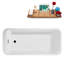 1600.2mm x 729mm Freestanding Soaking Acrylic Bathtub-795035917