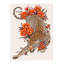 Tapis motif léopard et motif floral moderne lavable à la machine-1444508080