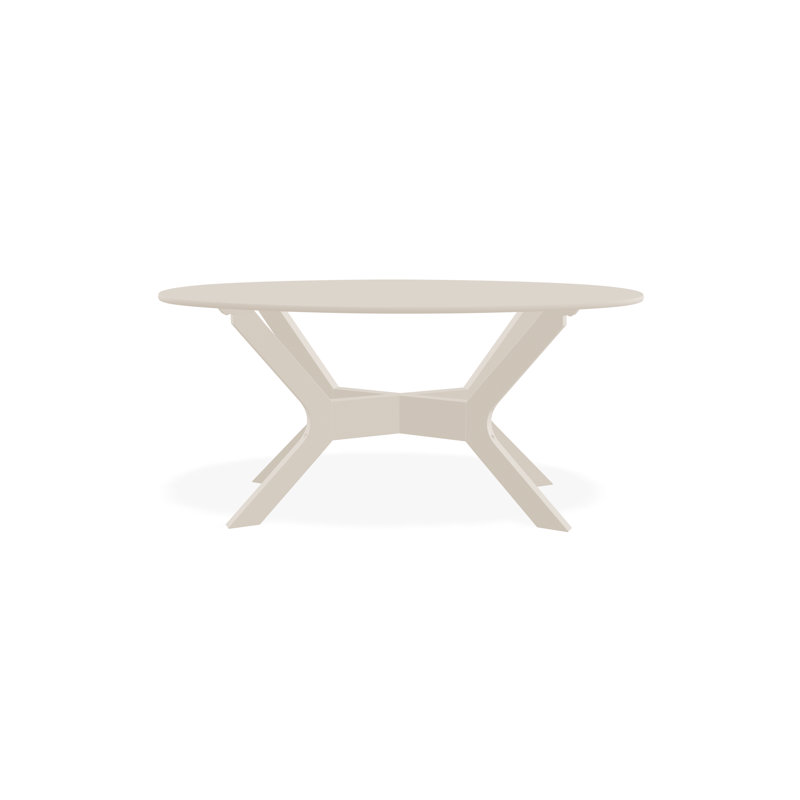 Table basse d'extérieur 24 "x 42" en polymère de qualité marine, Gris / désert