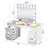 Makeup Vanity Set with LED Lighted Mirror HD Glass Top Built-in LED Light RGB Strips Large 13 Drawers