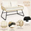 Patio Conversation Set with Cushions and Pillows-683389606