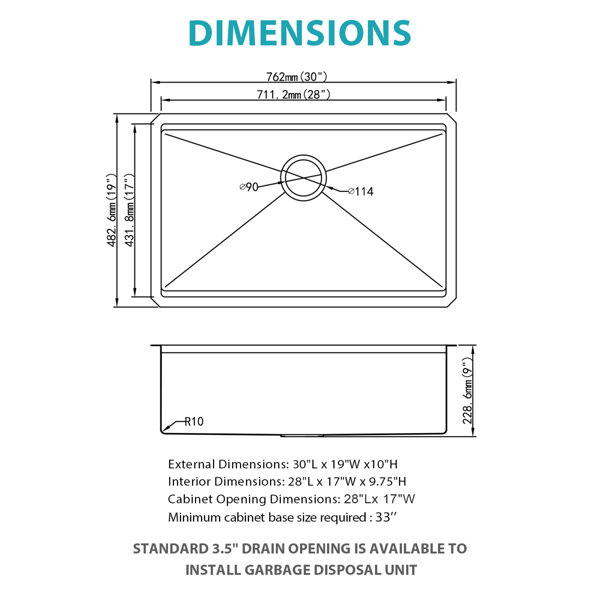 Dimensions du produit