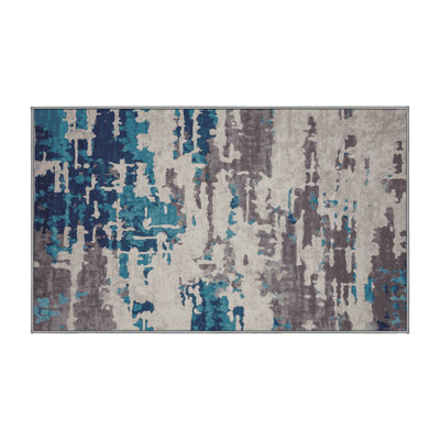 Machine Washable Gray Area Rug