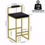 Ensemble de 2 chaises de salle à manger, tabourets de bar modernes à hauteur de comptoir en velours et tabourets rembourrés à dossier bas-26700312-26700313
