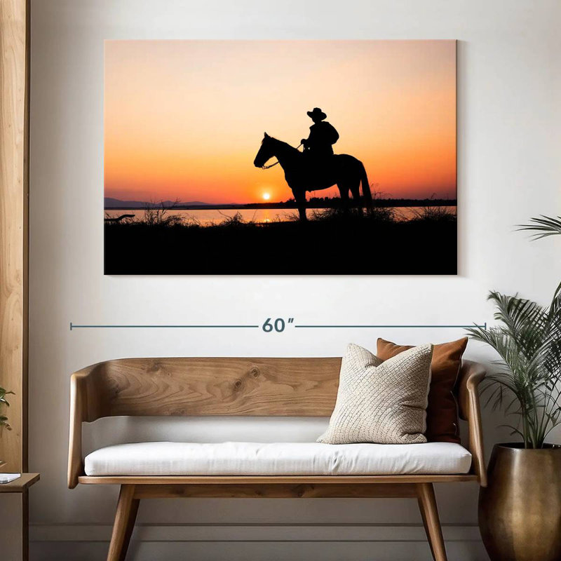 Lelar Cowboy Silhouette, 34" H x 51" W