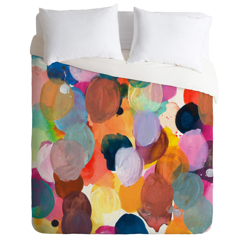Kent Youngstrom Polyester Dots Duvet Cover, King Duvet Cover + 2 King Shams