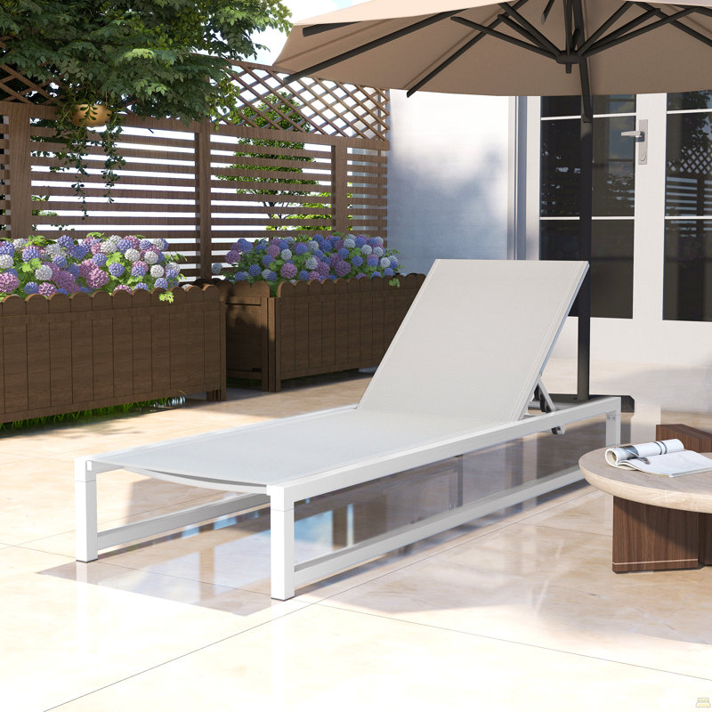 Chaise longue d'extérieur réglable à 5 niveaux, 1
