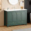 Ensemble de meuble-lavabo 48 po avec lavabo en résine, armoire de rangement abondante - 4 portes à fermeture douce et 2 tiroirs