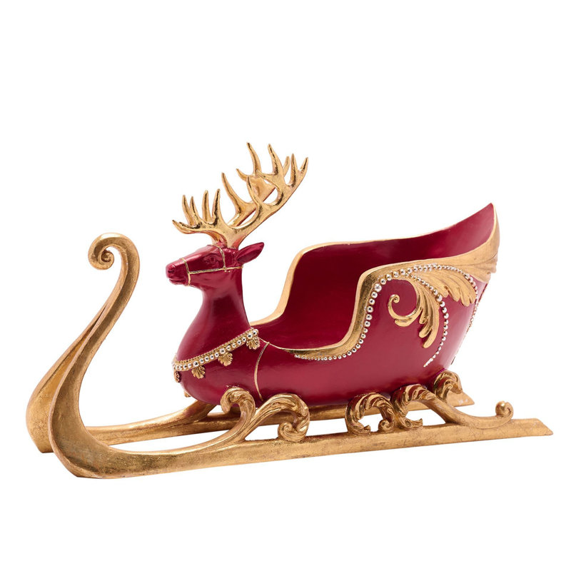Deer & Sleigh Wine Bottle Holder