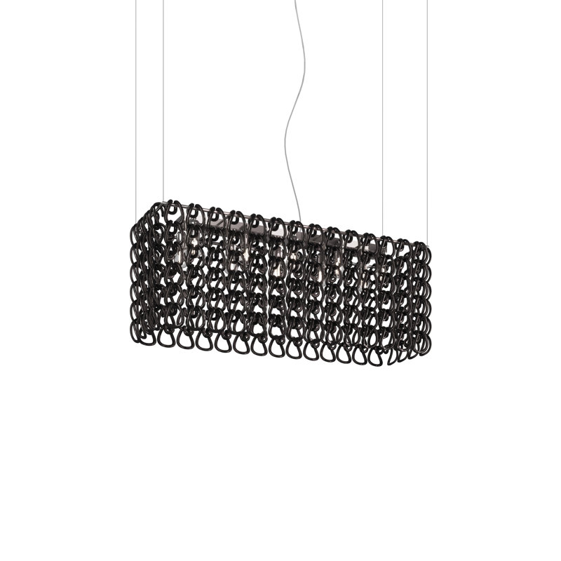 Giogali 10 - Light Pendant, 99" H x 47" W x 47" D, Black, Glossy Chrome