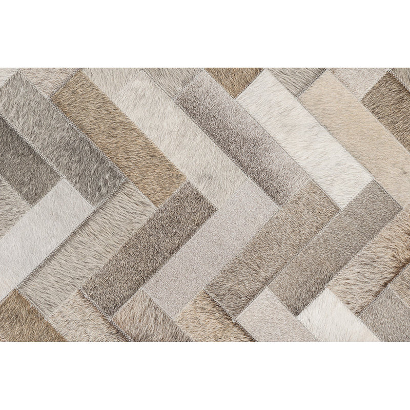 Art Hide Cowhide Area Rug in Gray, Rectangle 9' x 12'