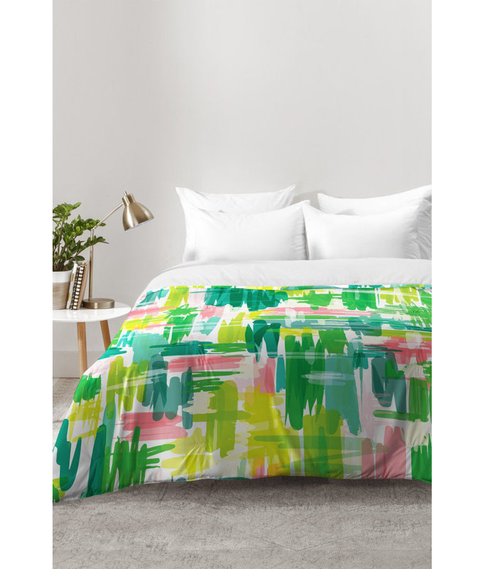 Jenean Morrison Modern & Contemporary Polyester Abstract Comforter, Twin XL Comforter + 1 Standard Sham