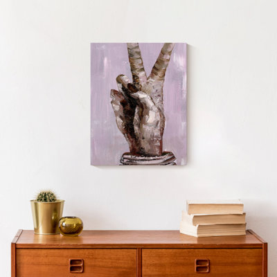 Signe de paix sur toile