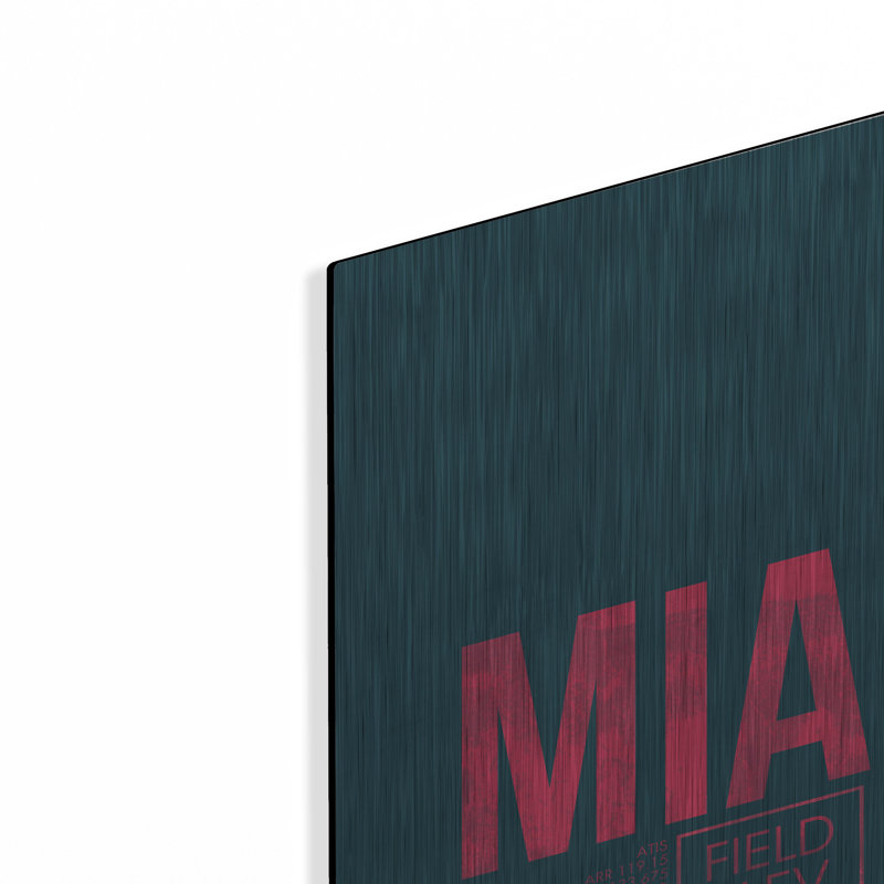 «MIA ATC» par O8, art mural en métal, H 16 po x l 12 po