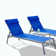 Patio Chaise Lounge Set, 3 Pieces Adjustable Backrest Pool Lounge Chairs Steel PVC-coated polyester Sunbathing Recliner With Headrest (Blue.2 Lounge Chairs+1 Table)