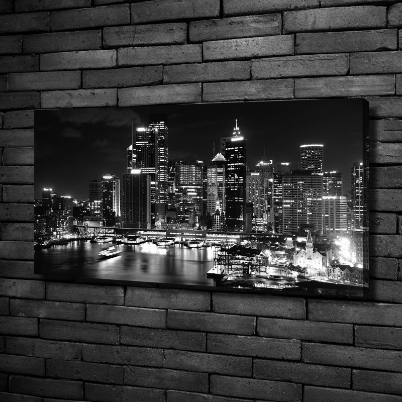 Sydney By Night - No Frame Print on Canvas