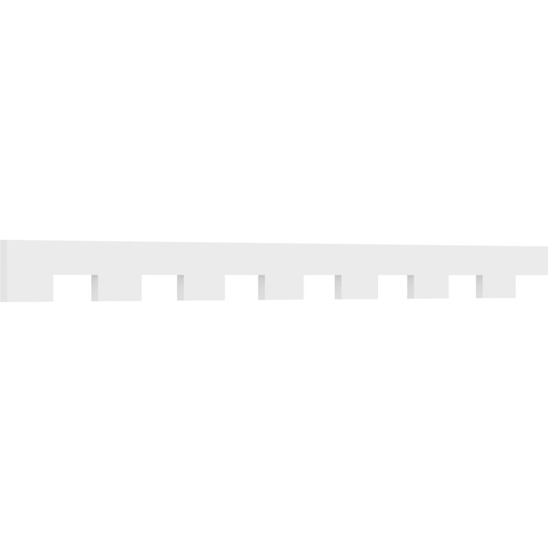 6"H x 1"P x 84"L Monroe Architectural Grade PVC Dentil Trim, 6" H x 84" W x 1" D