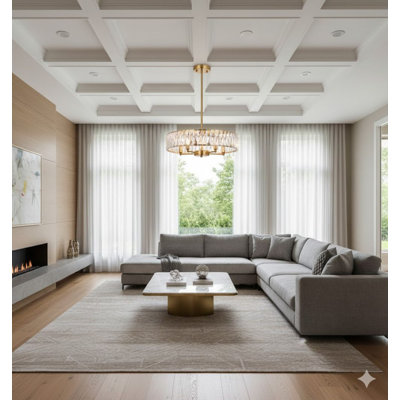 Transitional 5 Light Round Crystal Chandelier
