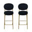 Tabouret de bar pivotant réglable avec dossier et repose-pieds, revêtu de similicuir, d'une hauteur de 23,5 à 32,5 po, moderne et confortable pour un usage domestique et commercial-1048645317
